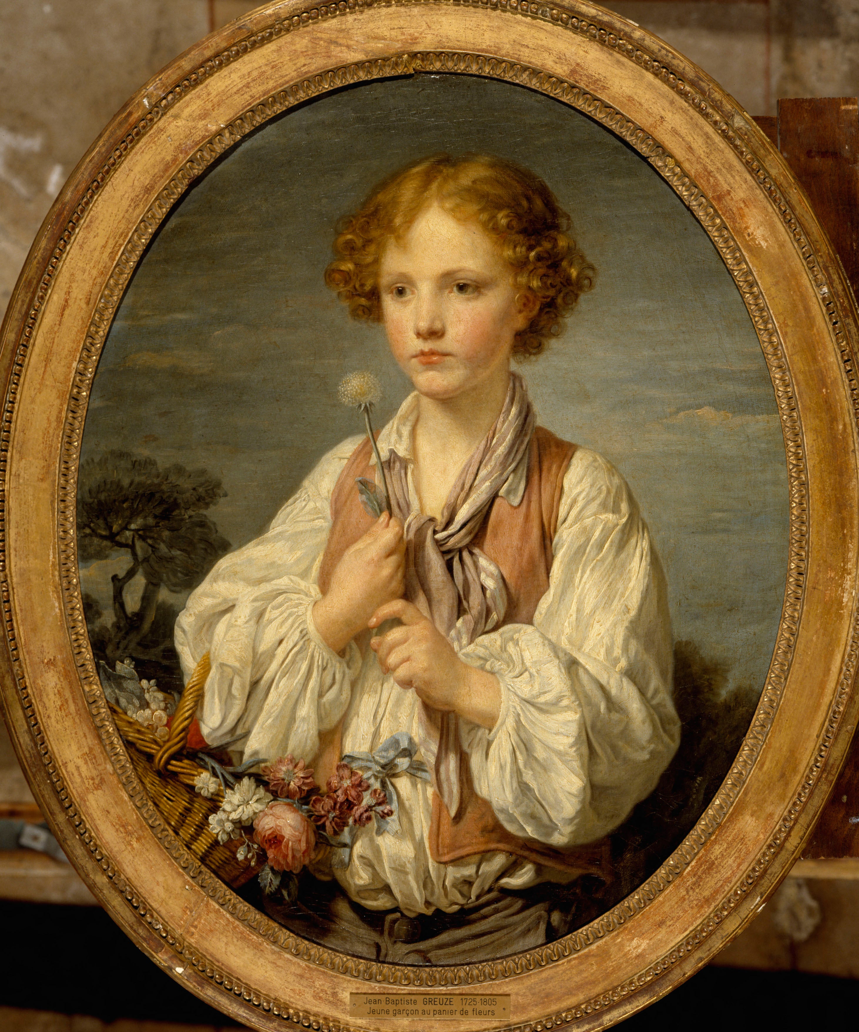 Jeune berger qui tente le sort pour savoir s’il est aimé de sa bergère - Jean-Baptiste Greuze - Alpha Reproduction