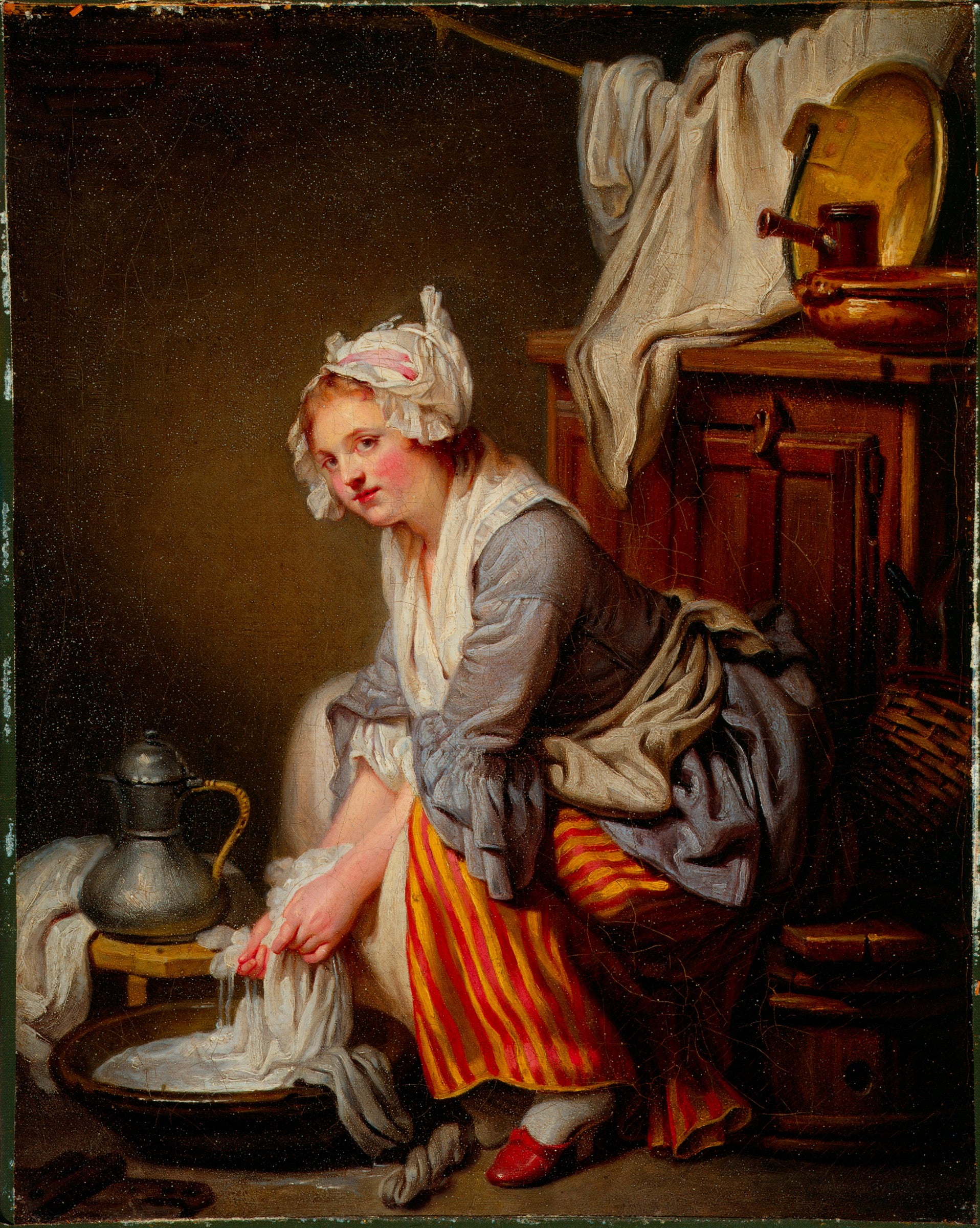 La blanchisseuse - Jean-Baptiste Greuze - Alpha Reproduction