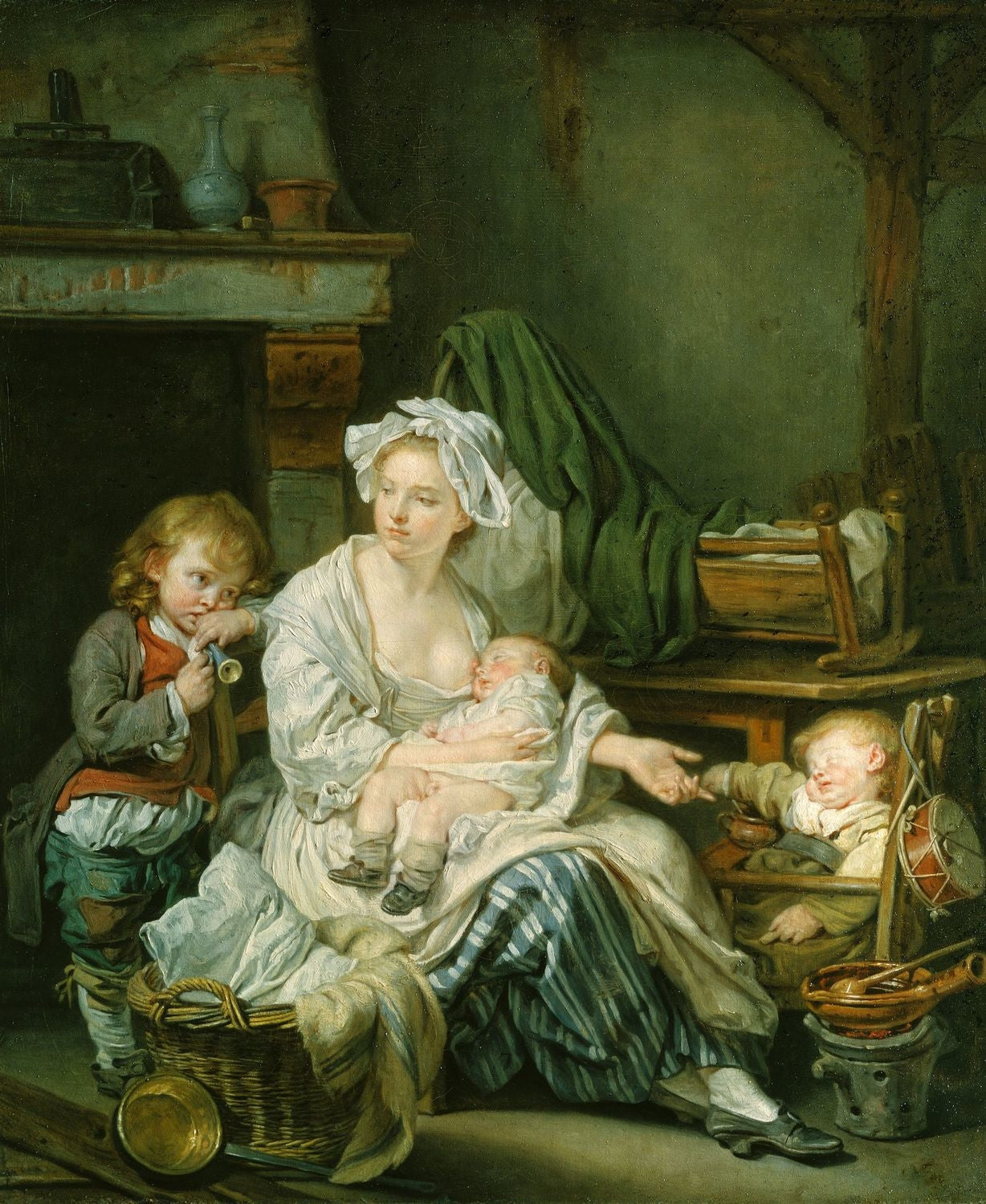 Silence!’ - Jean-Baptiste Greuze - Alpha Reproduction
