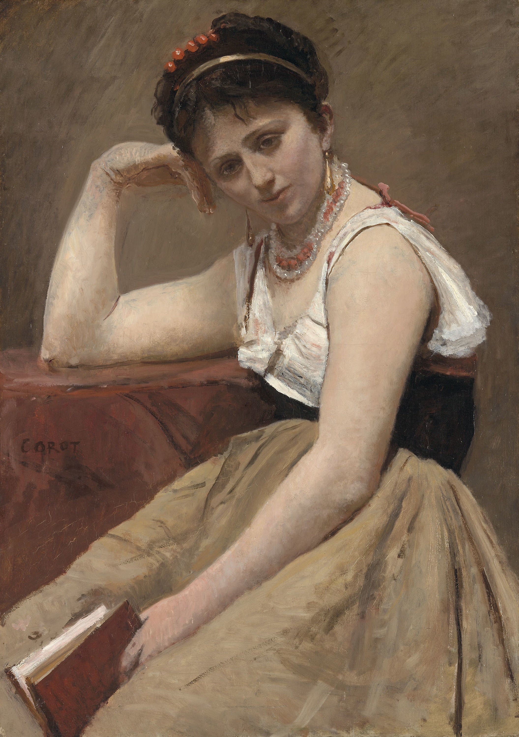 La Lecture interrompue - Jean-Baptiste Camille Corot