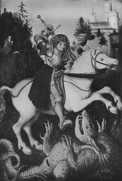 Saint Georges à cheval - Lucas Cranach the Elder