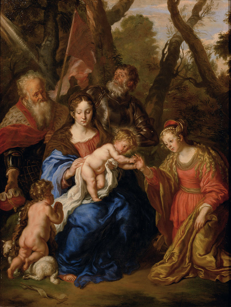 Le mariage mystique de sainte Catherine d'Alexandrie avec les saints Léopold et Guillaume - Joachim von Sandrart