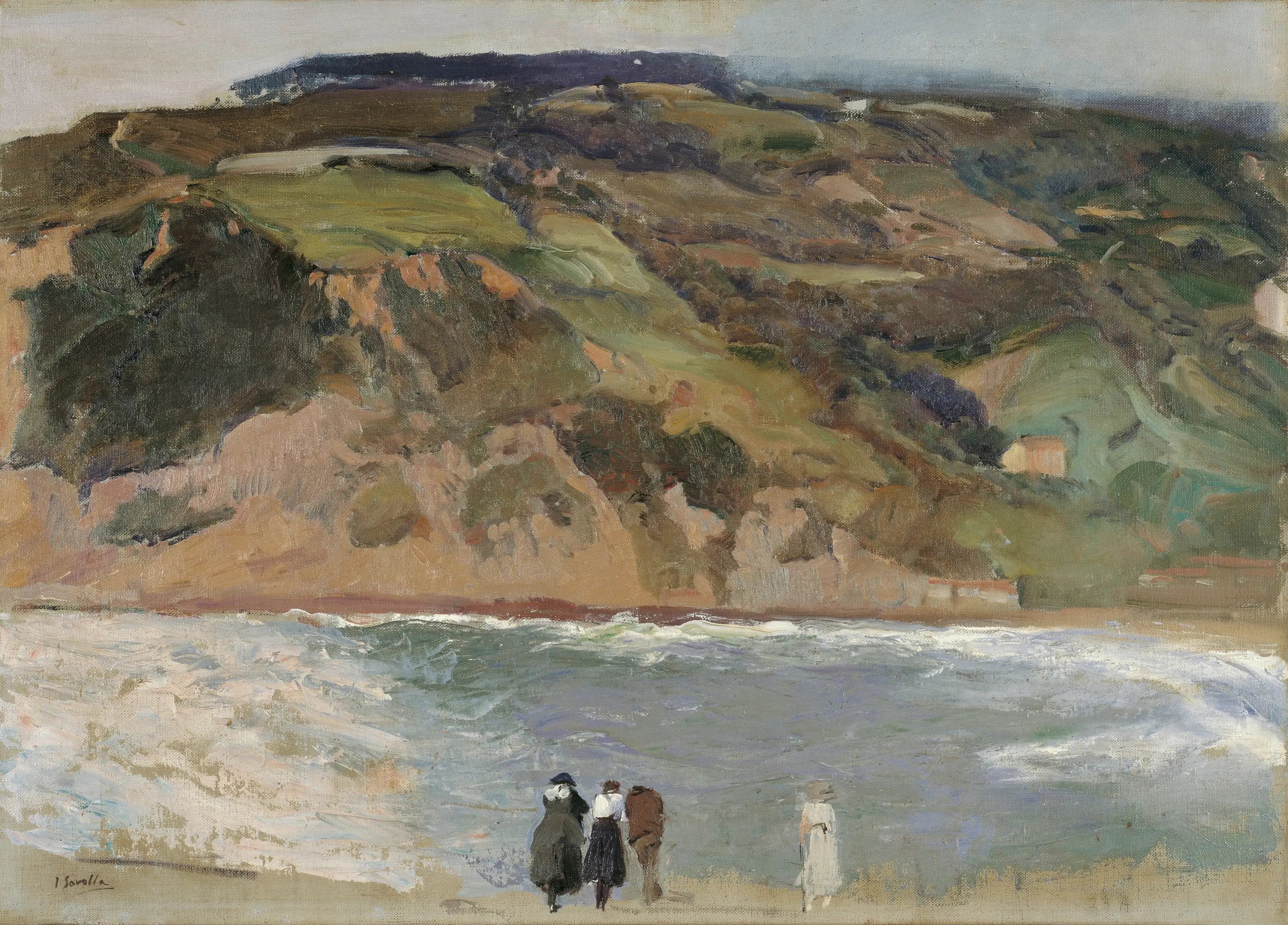 Reproduction du tableau « Brise-lames à Saint-Sébastien - Joaquín Sorolla » par Alpha Reproduction en peinture à l’huile