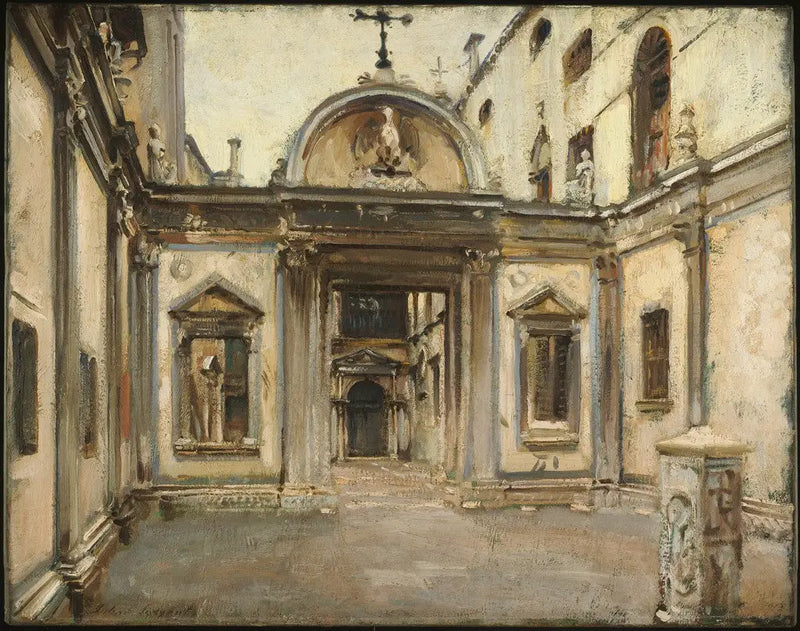 Cour de la Scuola Grande di San Giovanni Evangelista, เวนิส, อิตาลี. - John Singer Sargent