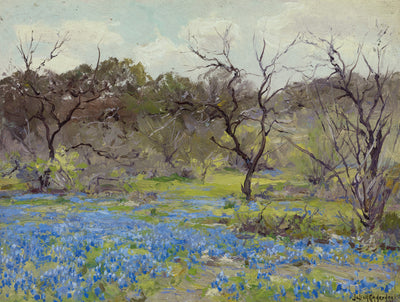 Début du printemps — Lupins bleus et mesquites - Julian Onderdonk - Alpha Reproduction