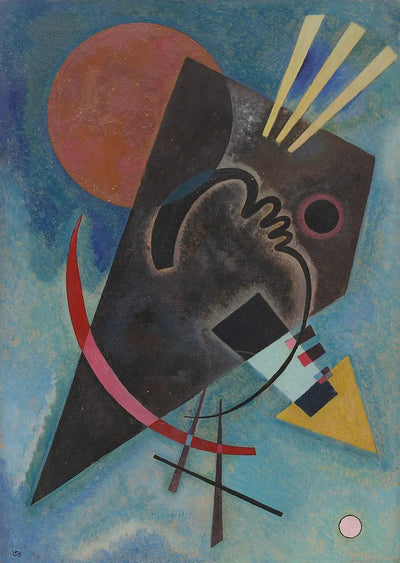 Reproduction du tableau « Pointu et rond - Vassily Kandinsky » par Alpha Reproduction en peinture à l’huile