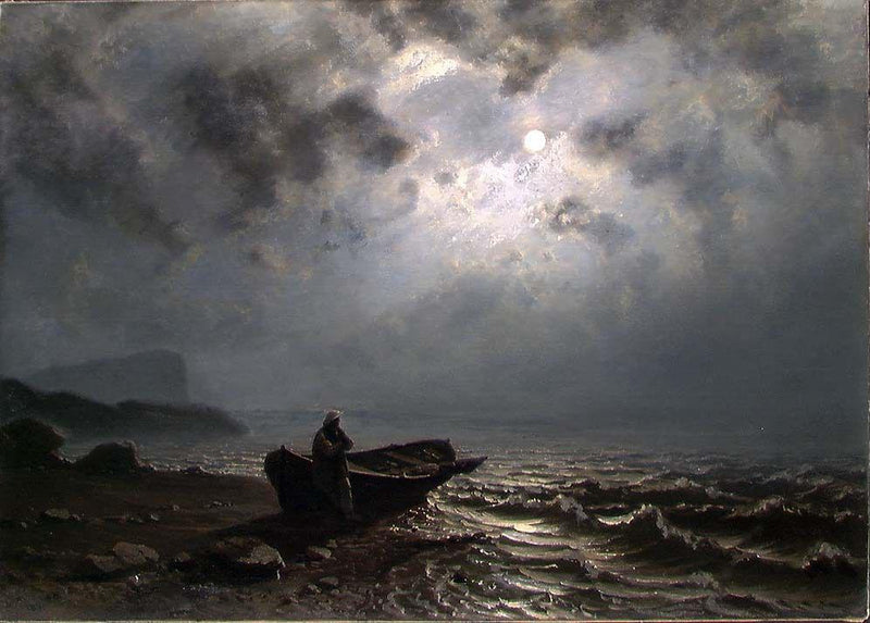 Clair de lune sur la côte norvégienne - Knut Andresen Baade