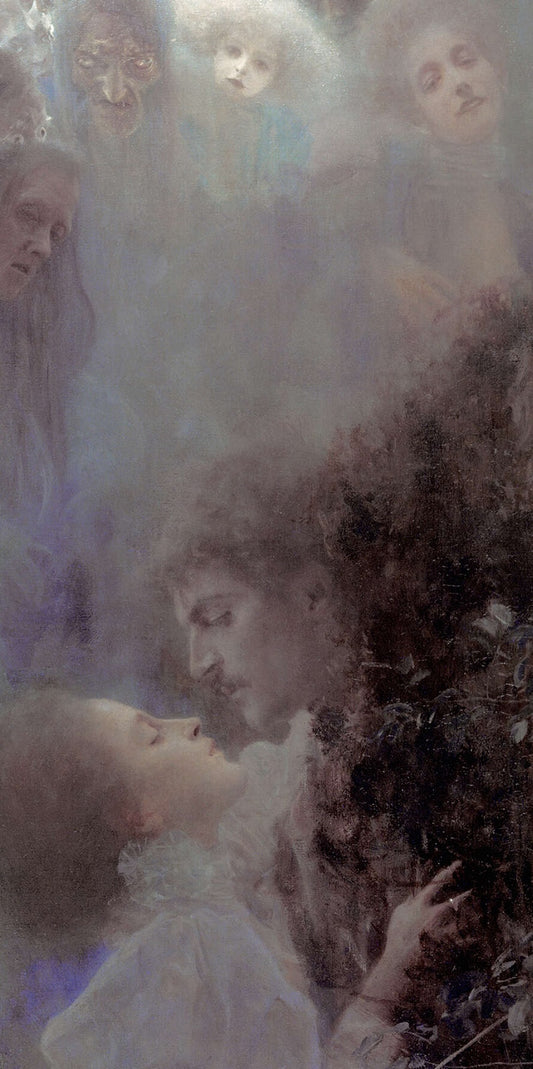 💘 ความรัก (รายละเอียด) – Gustav Klimt (ประมาณปี 1895)