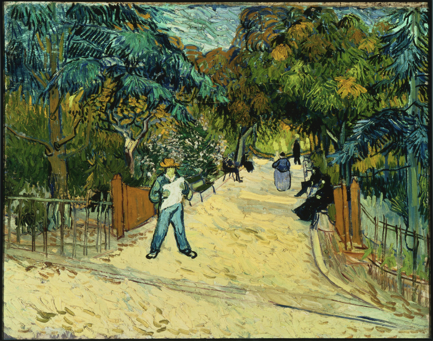 🌳ทางเข้าสวนสาธารณะในอาร์ลส์ - Van Gogh