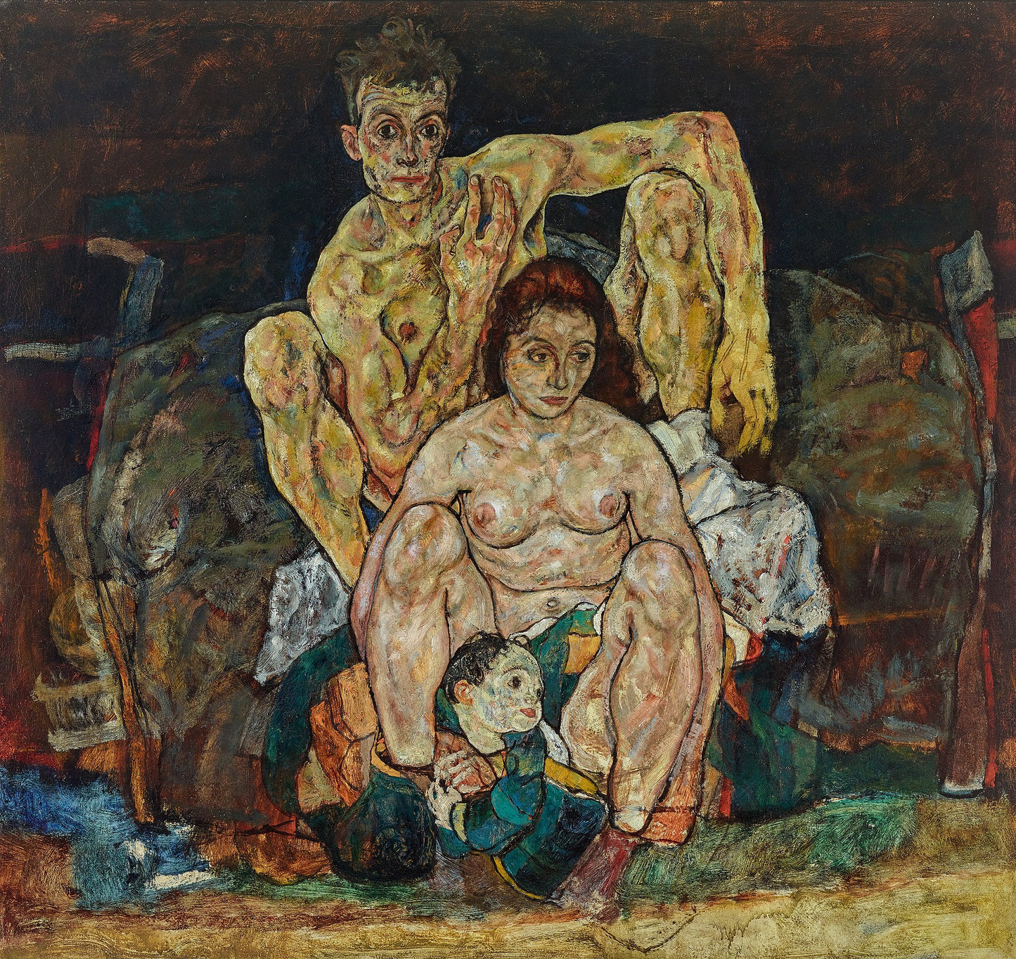 👨‍👩‍👦 ครอบครัว – Egon Schiele (1918)