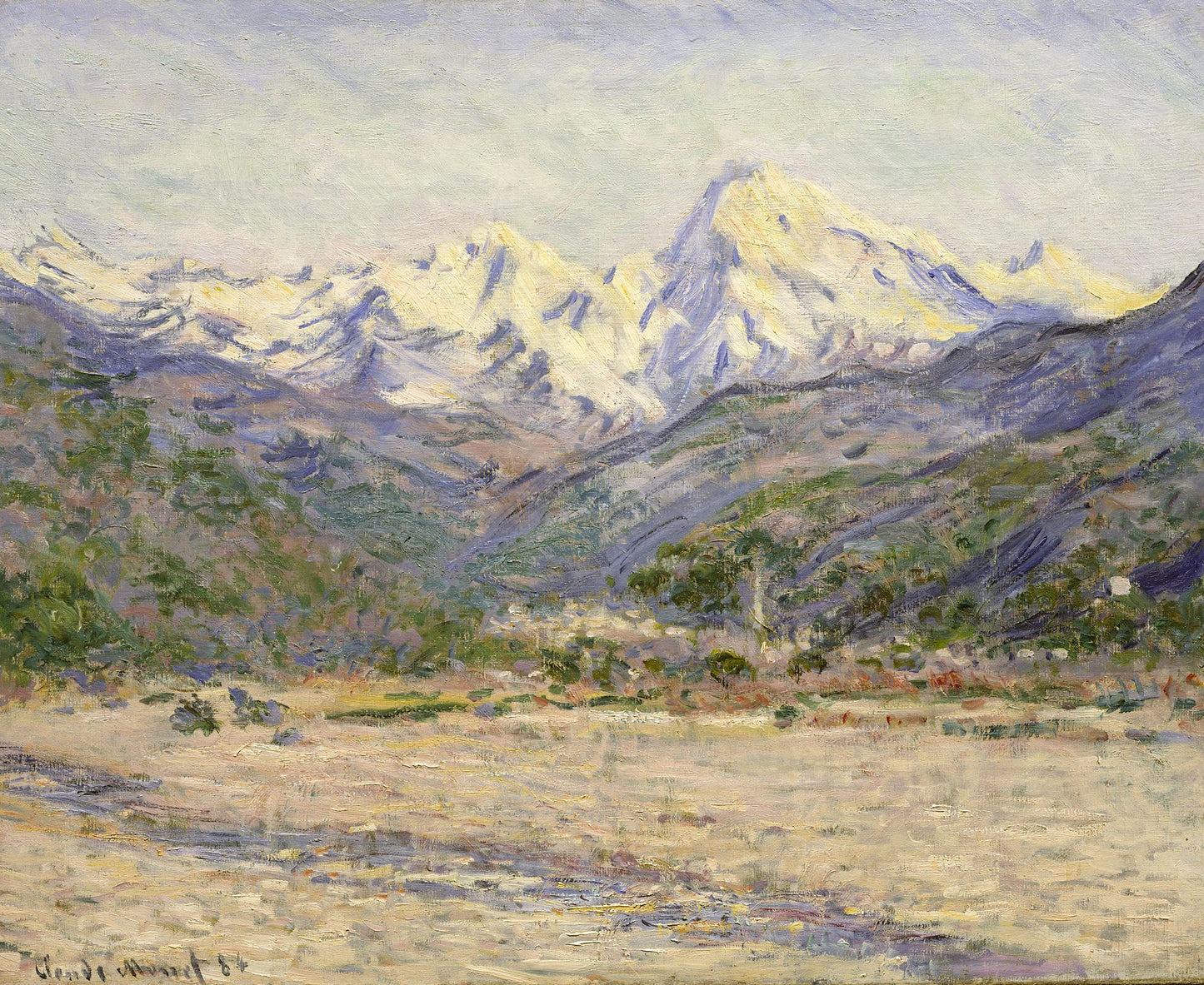 🏔️ หุบเขาเนอร์เวีย – Claude Monet (1884)