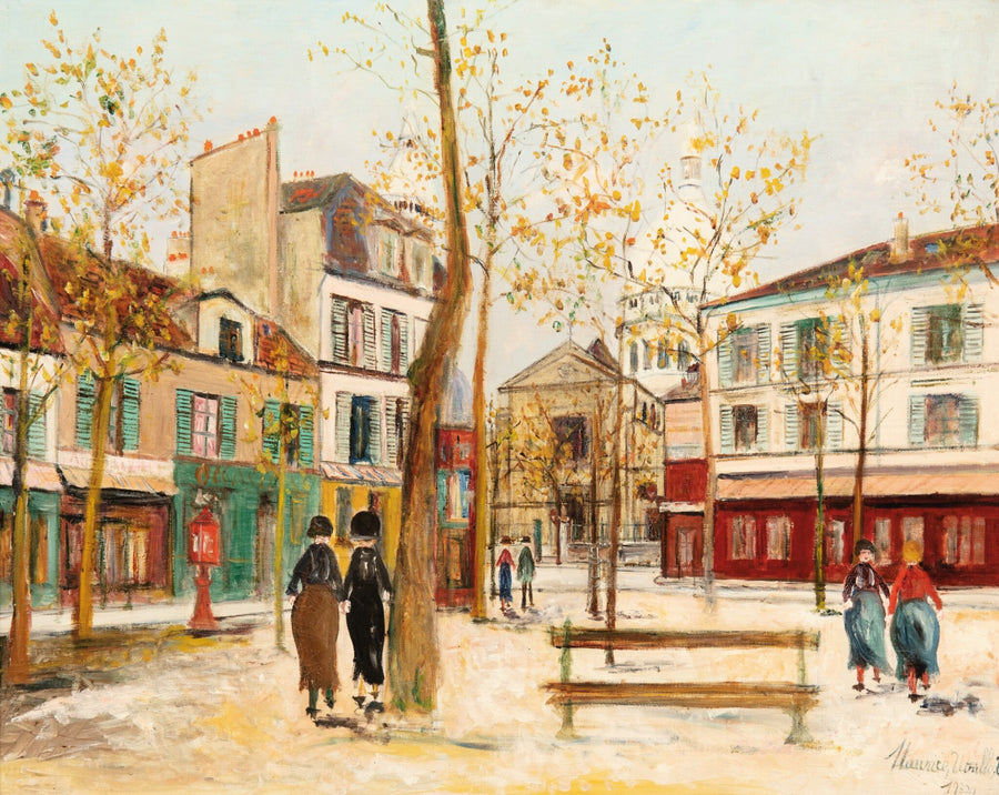 La Place du Tertre à Montmartre (1932) - Maurice Utrillo