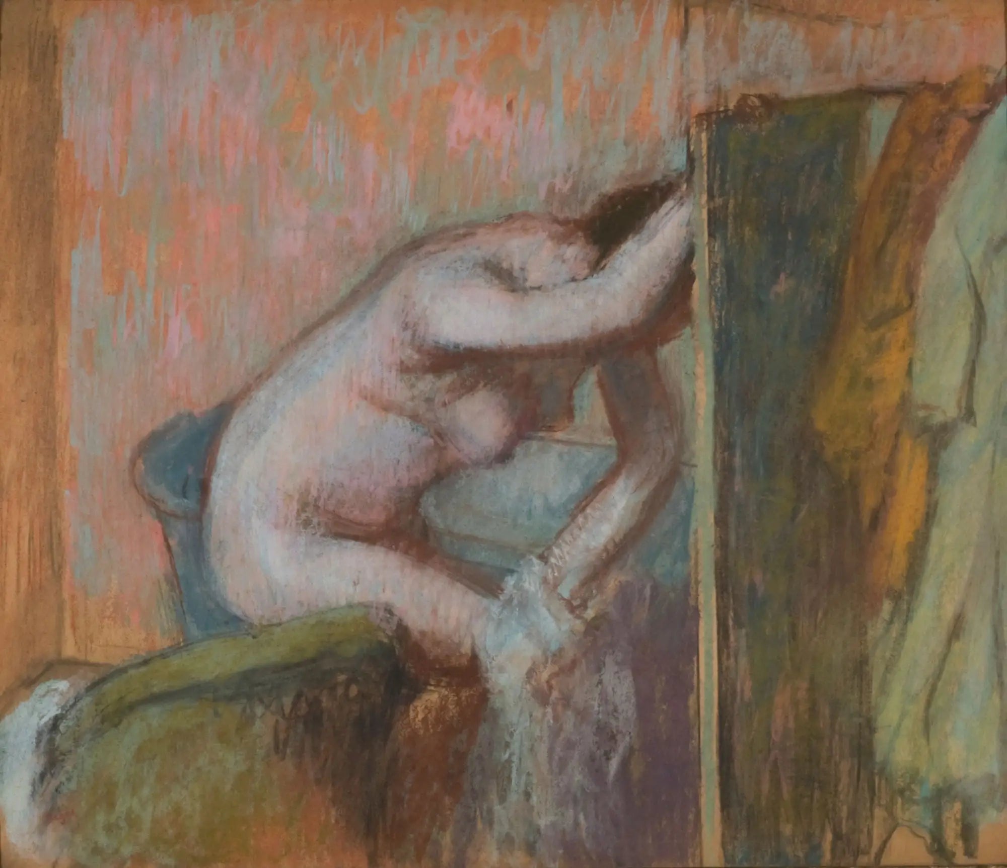 Reproduction du tableau « La Toilette après le bain - Edgar Degas » par Alpha Reproduction en peinture à l’huile