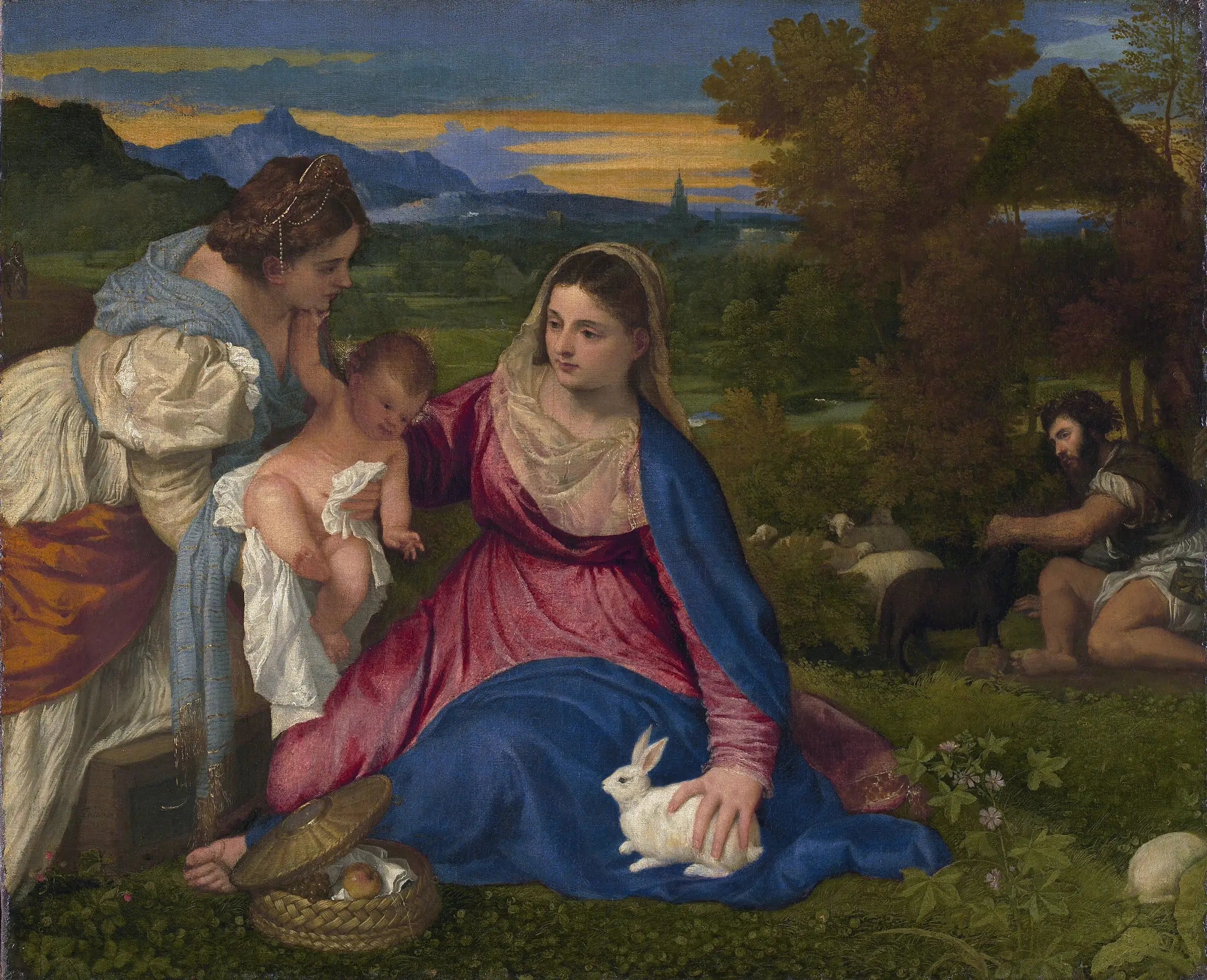 La Vierge au lapin - Titian - Alpha Reproduction