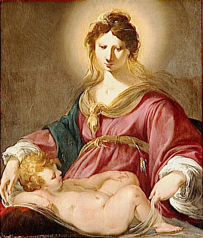 La Vierge veillant sur l'enfant endormi - Laurent de La Hyre