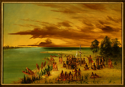 La Salle revendique la Louisiane pour la France. 9 avril 1682 - George Catlin