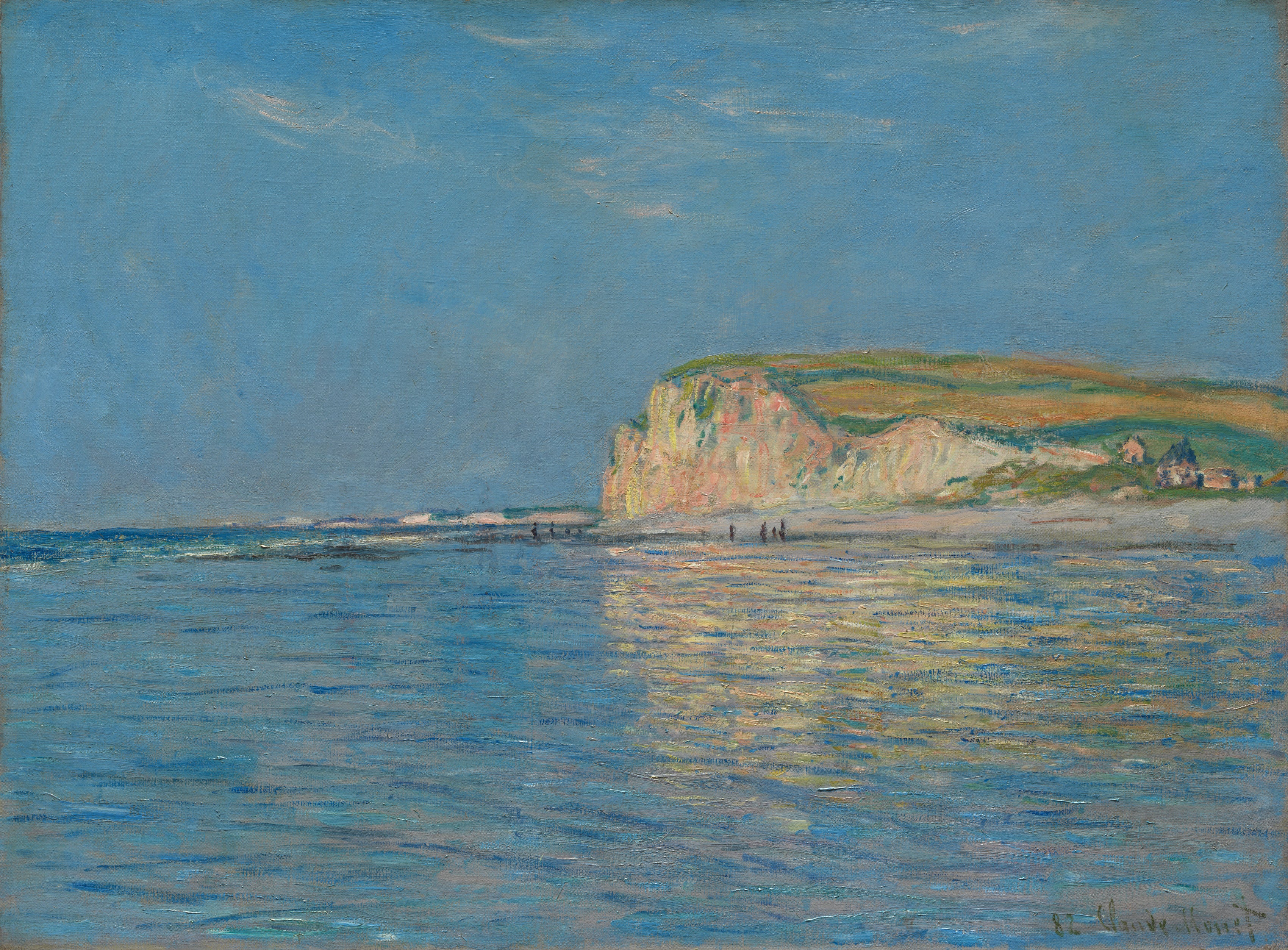 น้ำลงที่ปูร์วิลล์ ใกล้เมืองดีปป์ ในปี 1882 - Claude Monet
