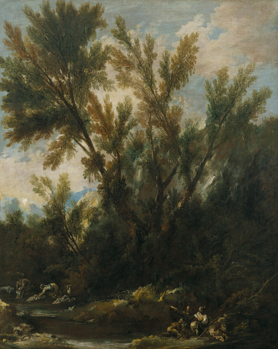 Paysage avec personnages - Alessandro Magnasco image 1 tableau peint à l’huile sur toile