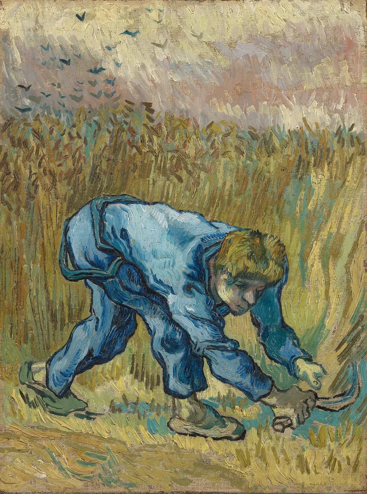 Reproduction du tableau « Le Faucheur (d'après Millet) - Vincent van Gogh » par Alpha Reproduction en peinture à l’huile