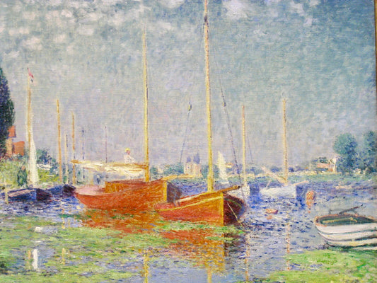 🎨 เรือสีแดงที่อาร์ฌ็องเตย – Claude Monet, ประมาณปี 1875