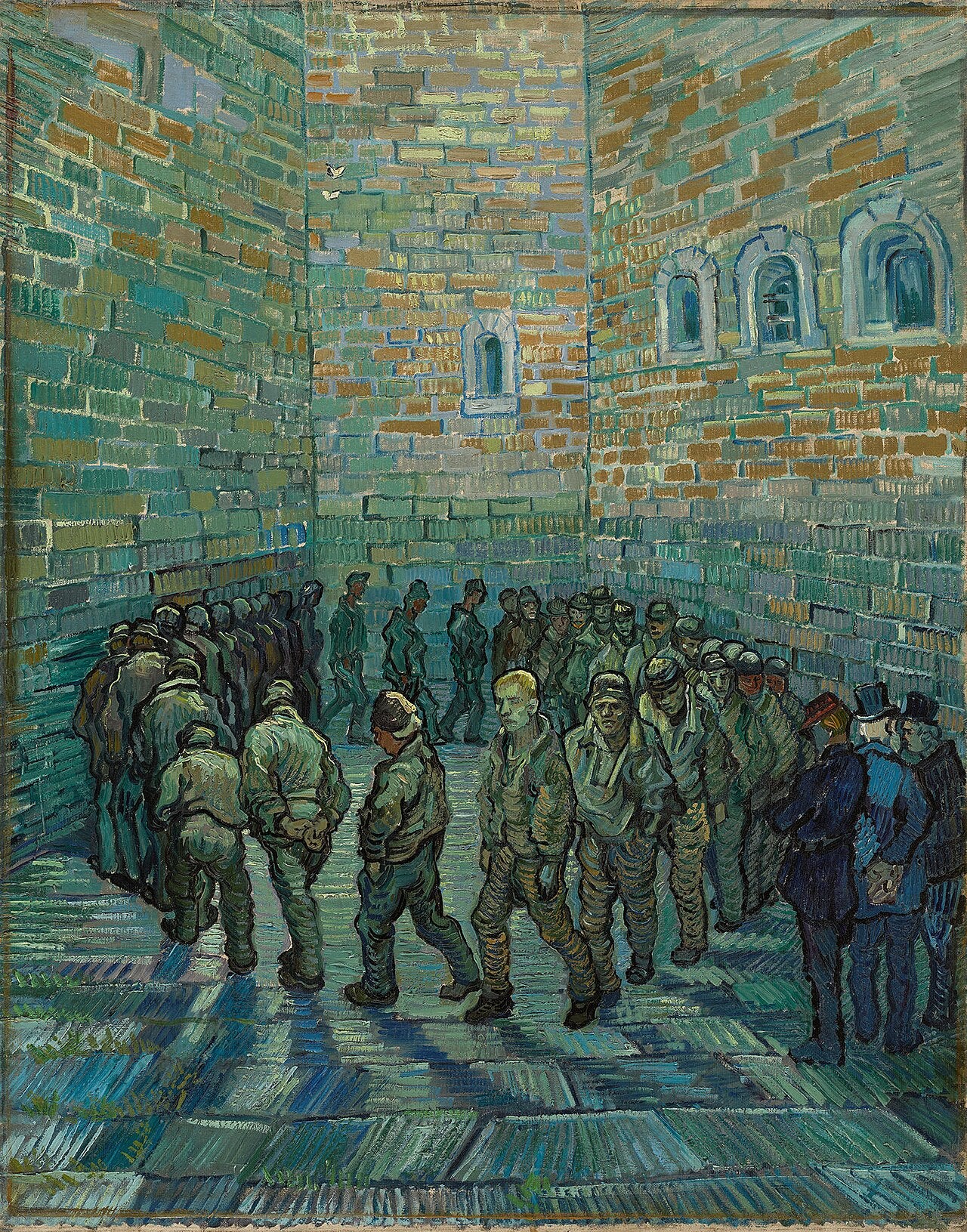 🚶‍♂️ การเจรจาของนักโทษ – Vincent van Gogh (1890)