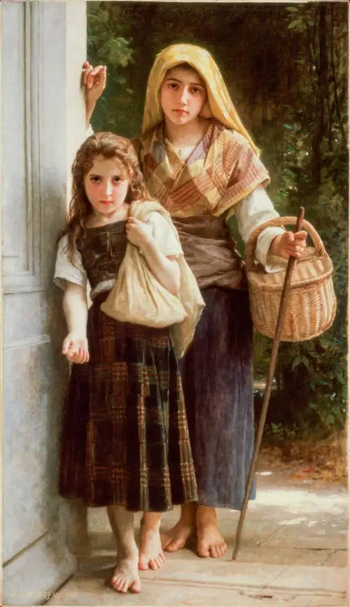 Reproduction du tableau « Les Petites Mendiantes - Bouguereau » par Alpha Reproduction en peinture à l’huile