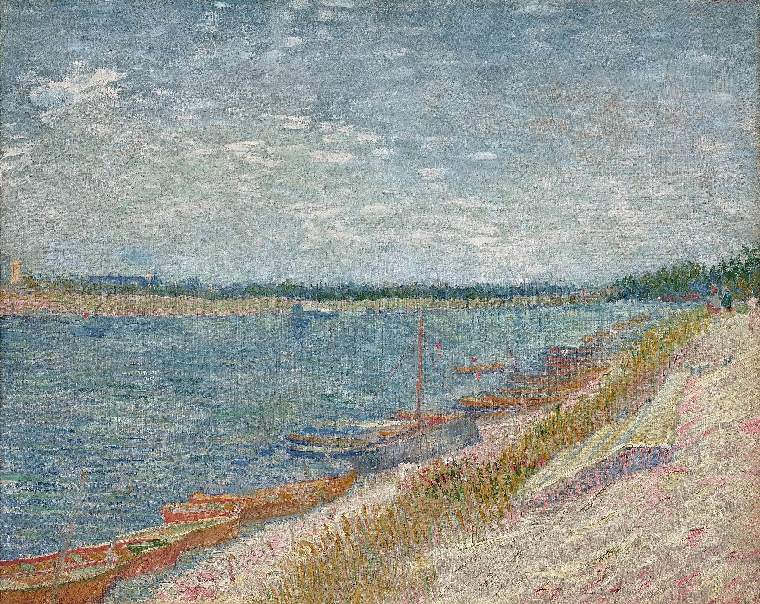 เรือเล็กที่ผูกอยู่ - Vincent van Gogh