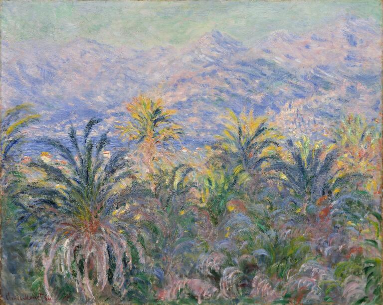 ต้นปาล์มที่บอร์ดิแยรา - Claude Monet