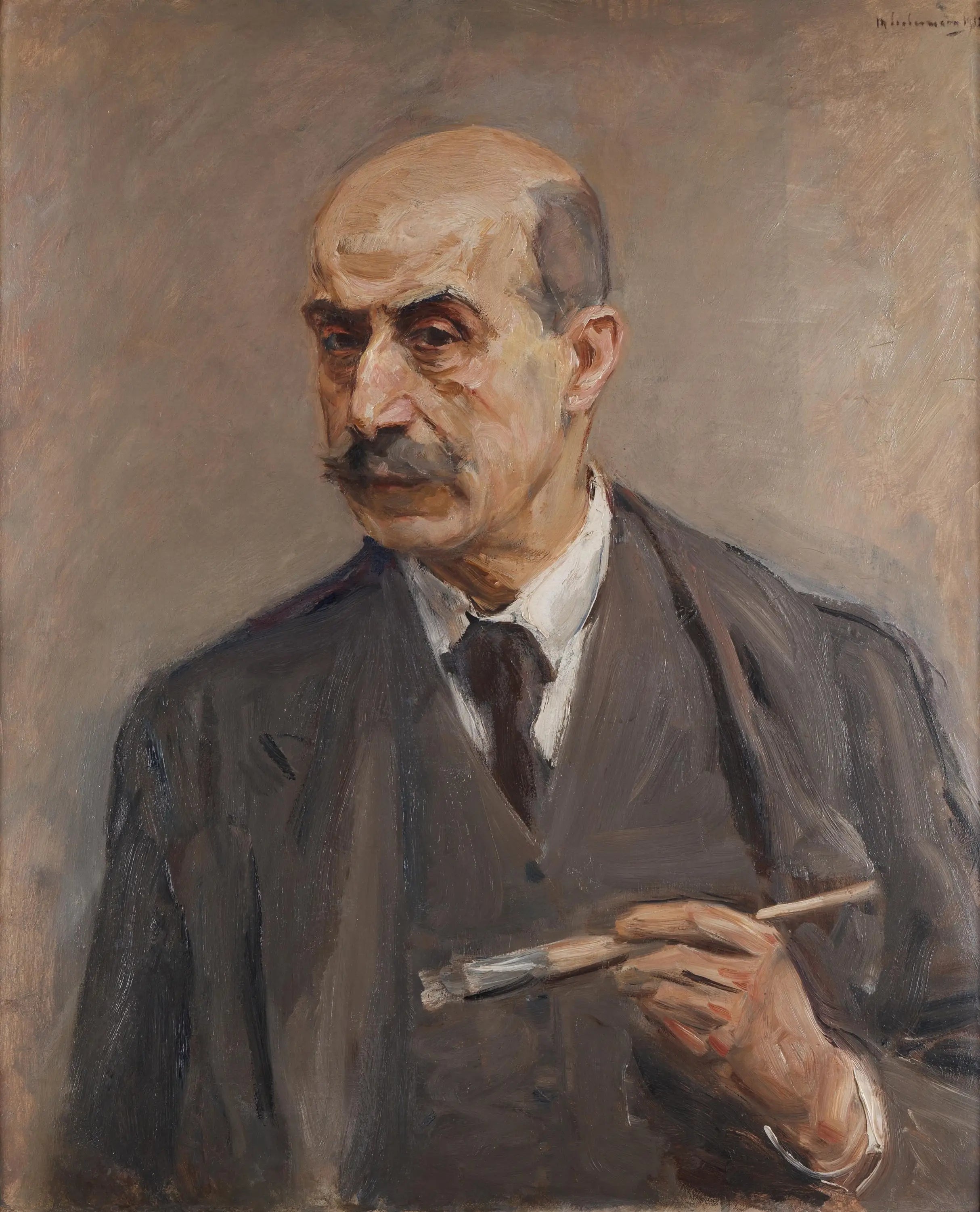 Autoportrait au pinceau - Max Liebermann - Alpha Reproduction