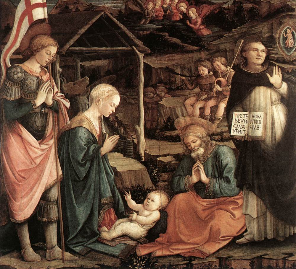 Adoration de l’Enfant avec saint Vincent Ferrier et saint Georges - Fra Filippo Lippi - Alpha Reproduction