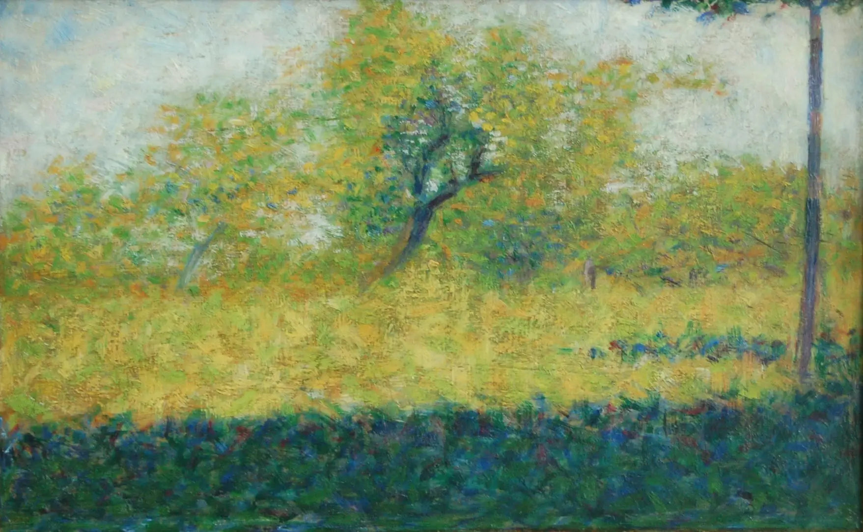 Reproduction du tableau « Lisière de bois au printemps - Georges Seurat » par Alpha Reproduction en peinture à l’huile