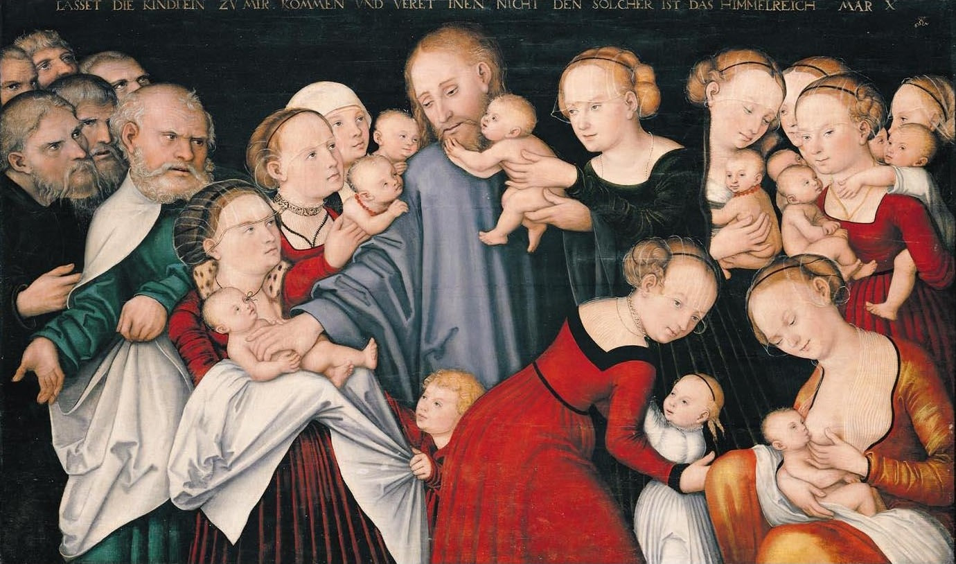 Le Christ bénissant les enfants - Lucas Cranach the Elder