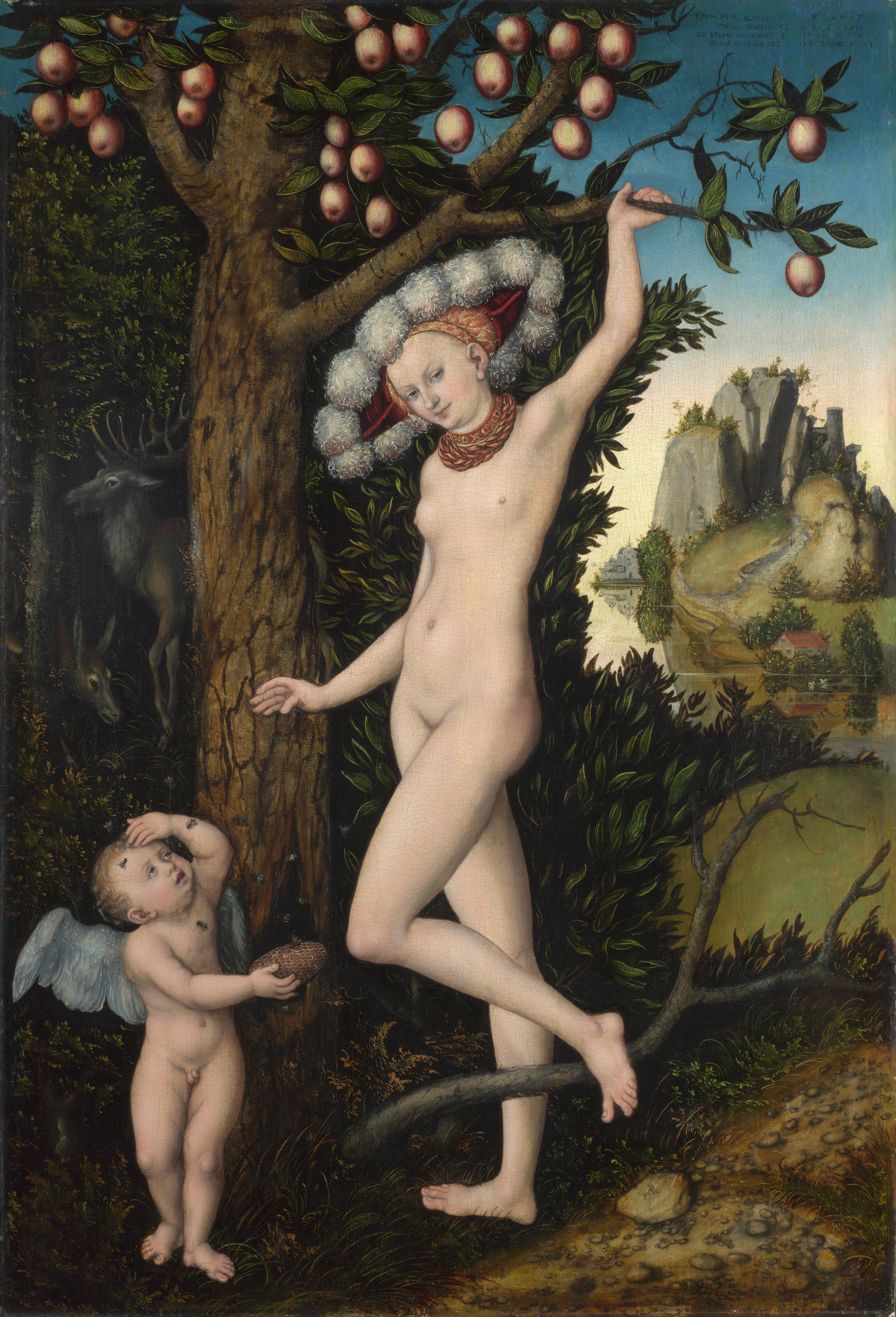 Vénus avec Cupidon le voleur de miel - Lucas Cranach the Elder