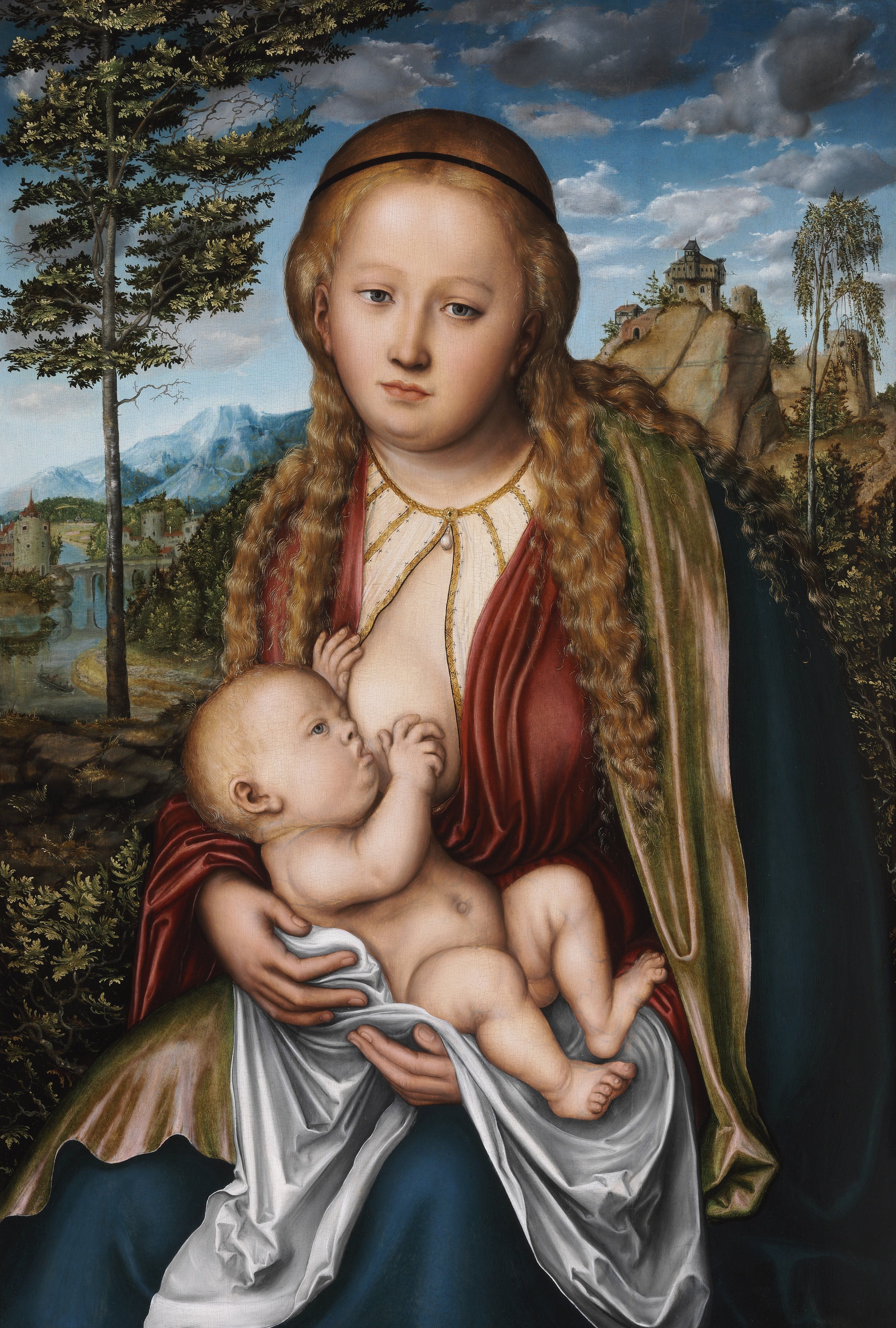 La Vierge allaitant l'enfant - Lucas Cranach the Elder