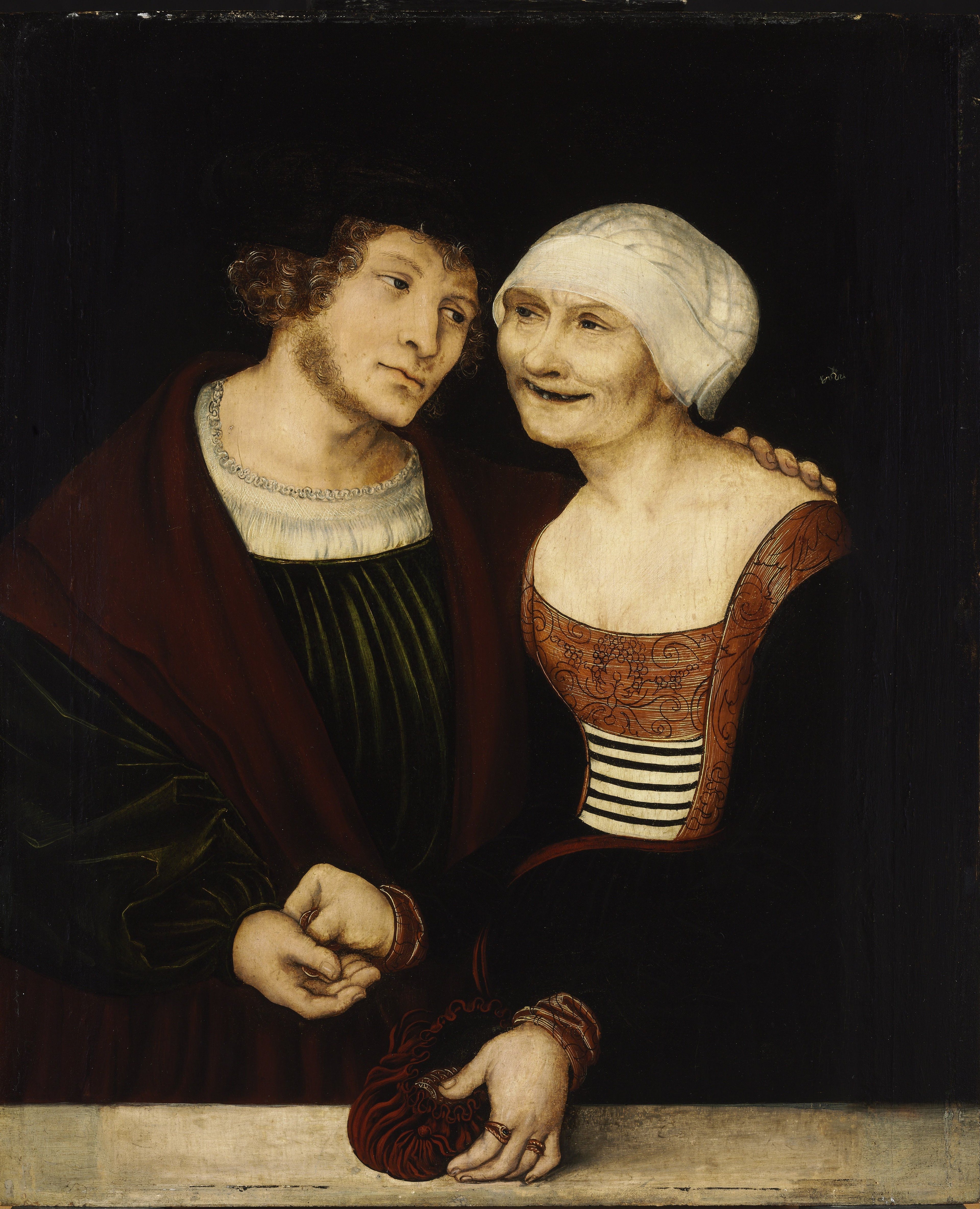 Le couple mal assorti : Jeune homme et vieille femme - Lucas Cranach the Elder