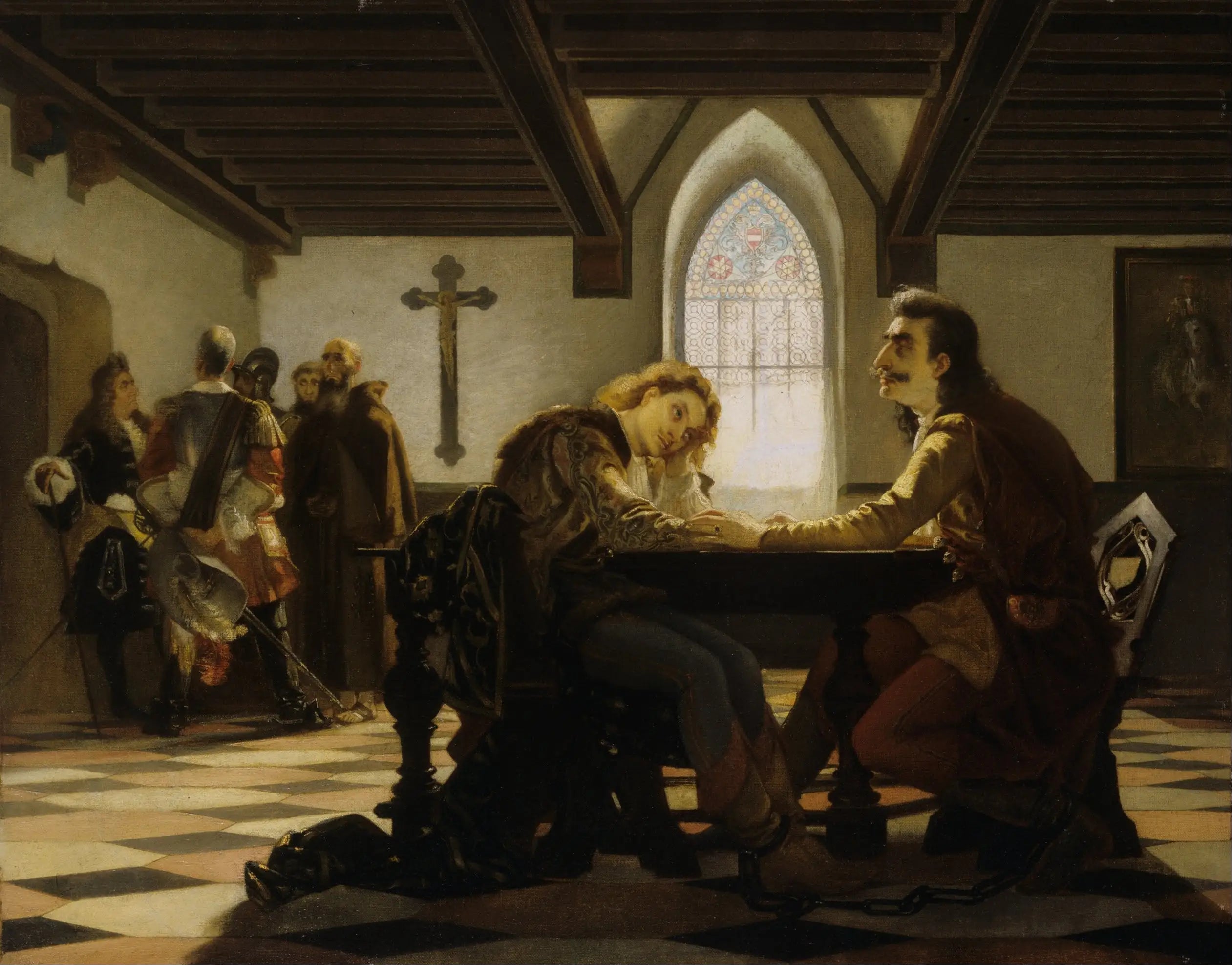 Péter Zrínyi et Kristóf Frangepán en prison à Wiener Neustadt - Viktor Madarász - Alpha Reproduction