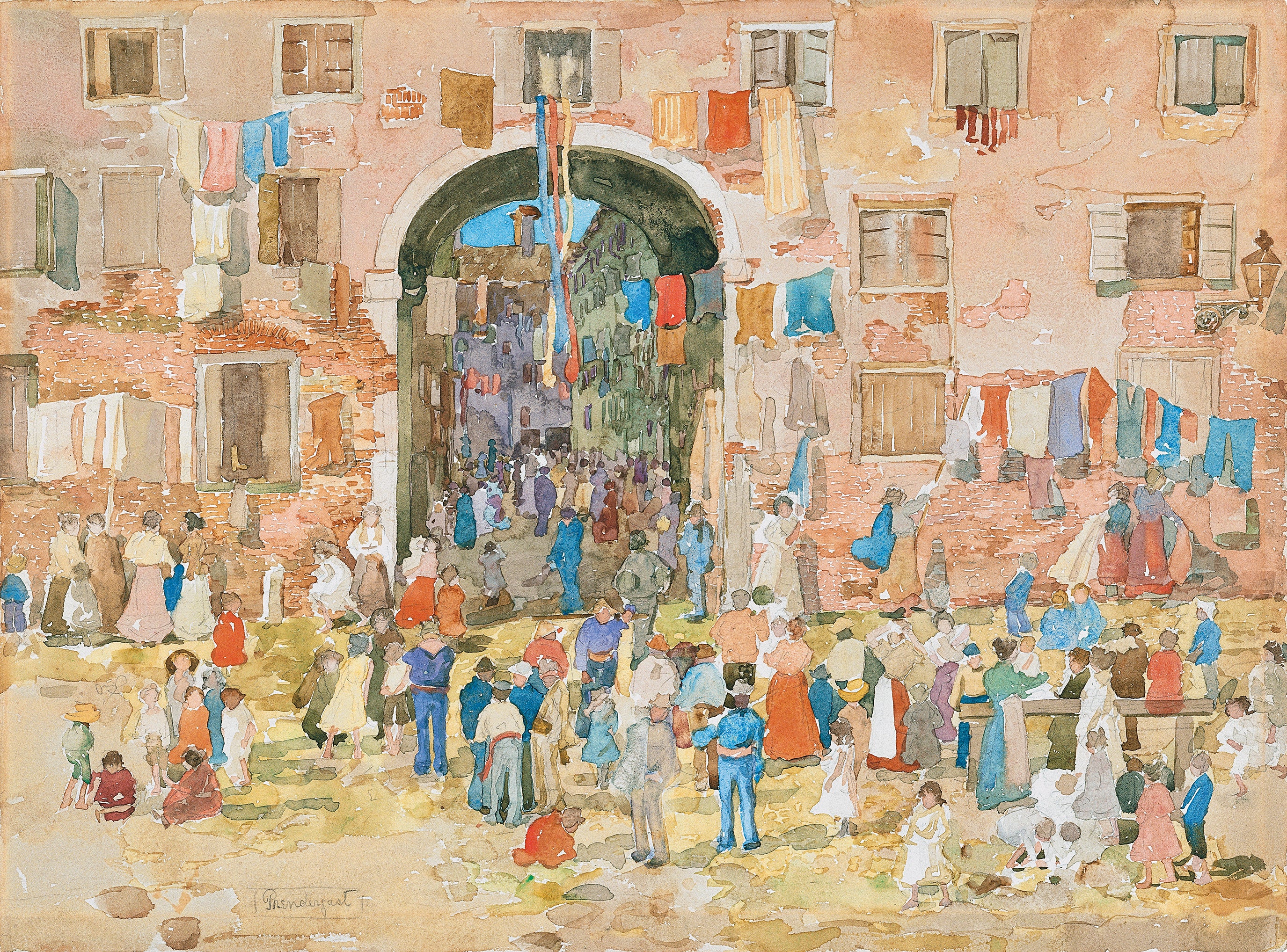Riva degli Schiavoni, Castello (Venise) - Maurice Prendergast