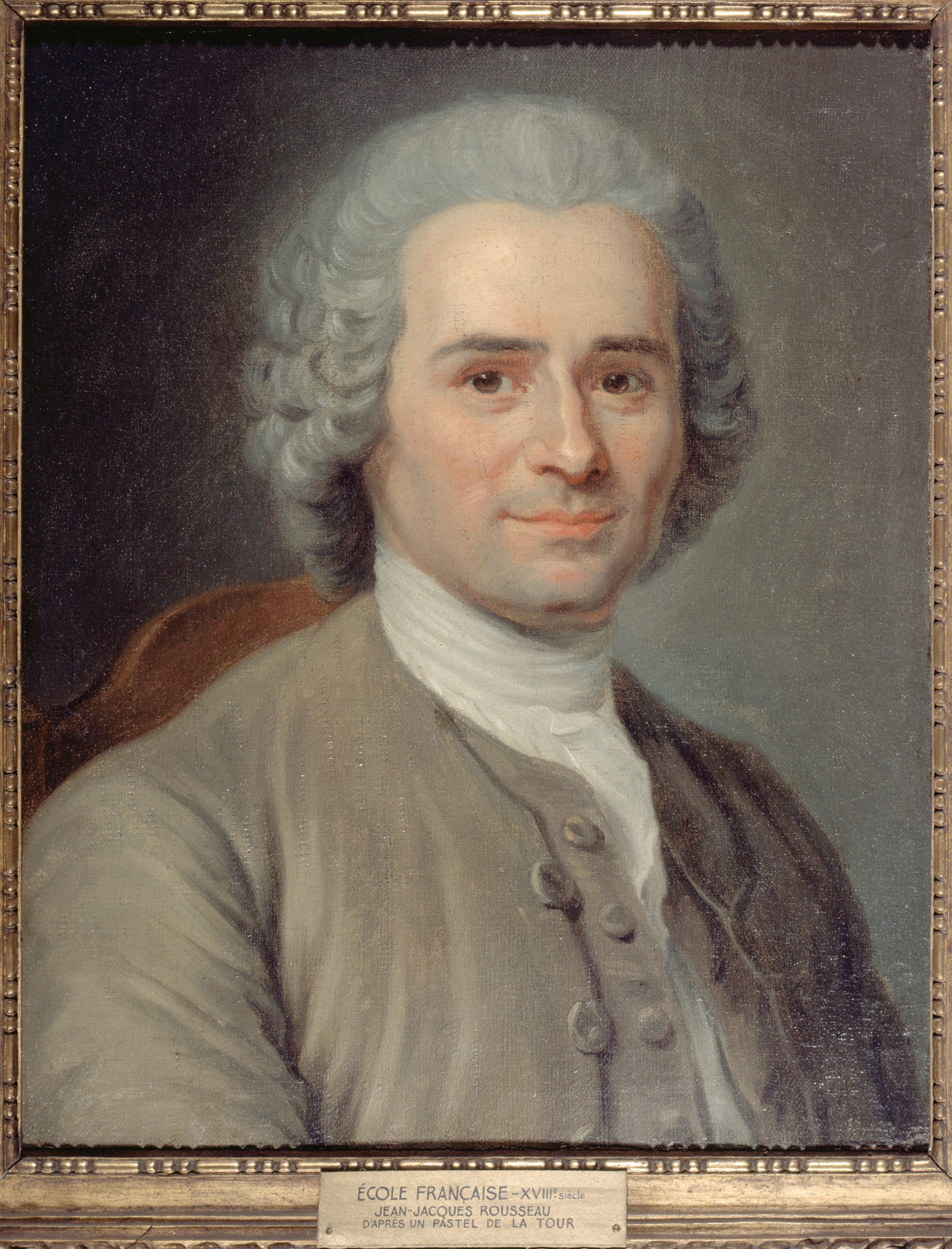 Portrait de Jean-Jacques Rousseau (1712-1778), écrivain et philosophe - Maurice-Quentin de La Tour