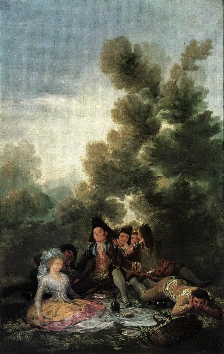Reproduction du tableau « Goûter champêtre - Francisco de Goya » par Alpha Reproduction en peinture à l’huile