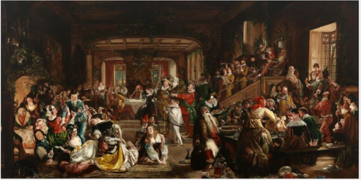 Noël dans la grande salle du baron - Daniel Maclise