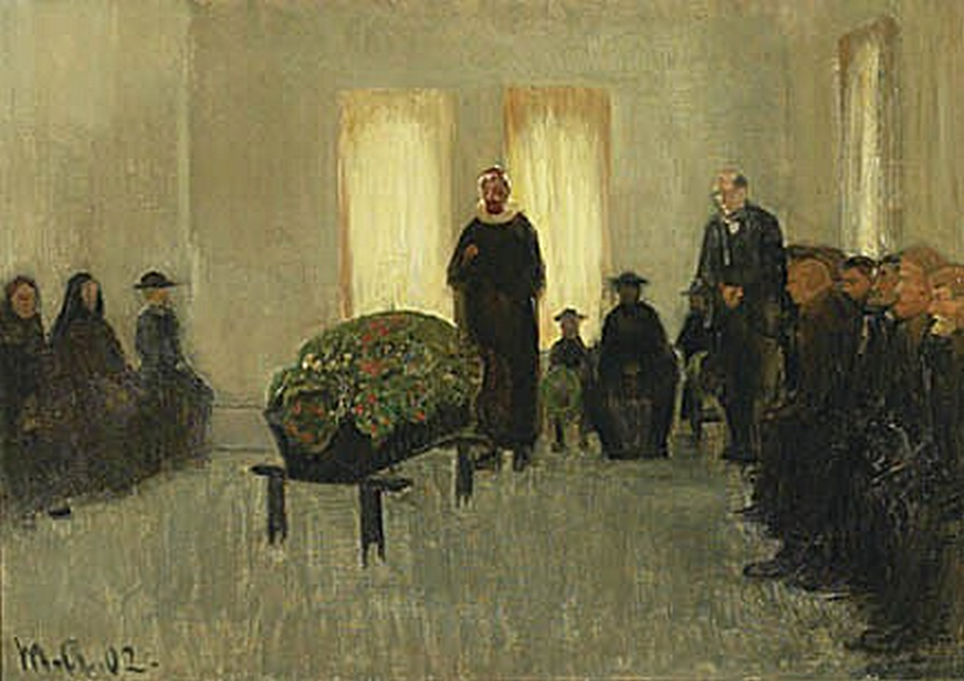 Funérailles d’un pêcheur de Skagen. - Michael Peter Ancher - Alpha Reproduction