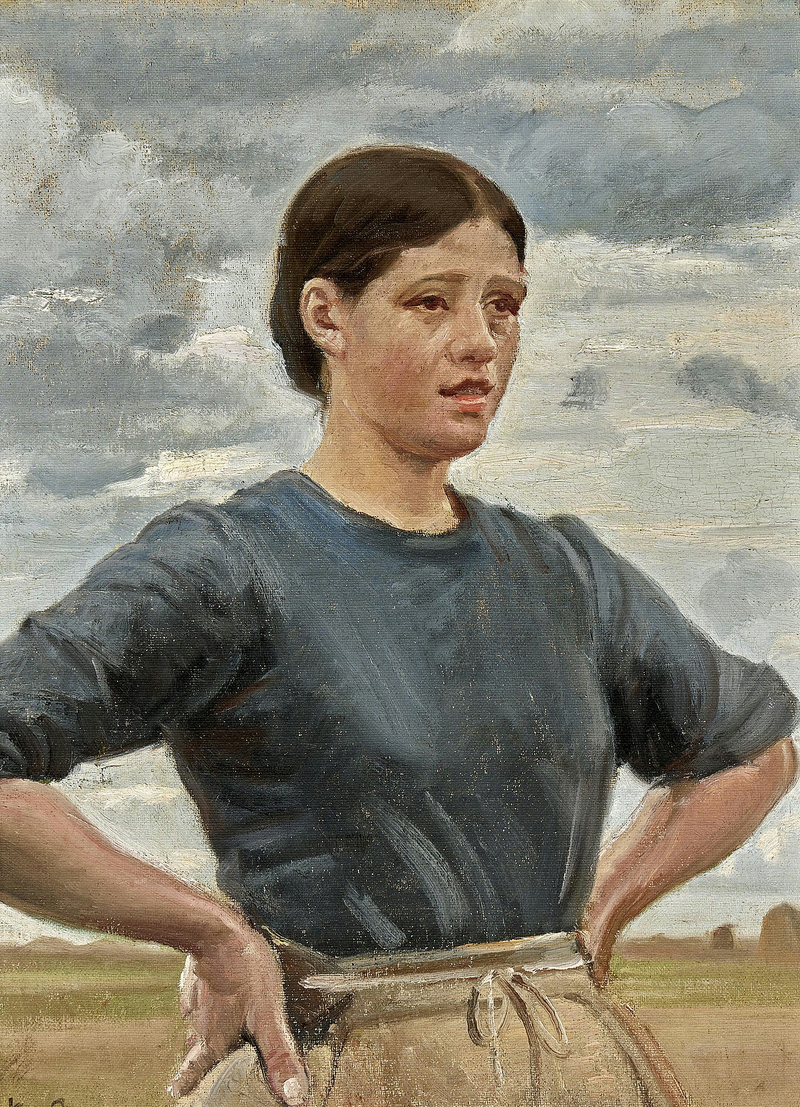 Marie dans les champs. - Michael Peter Ancher