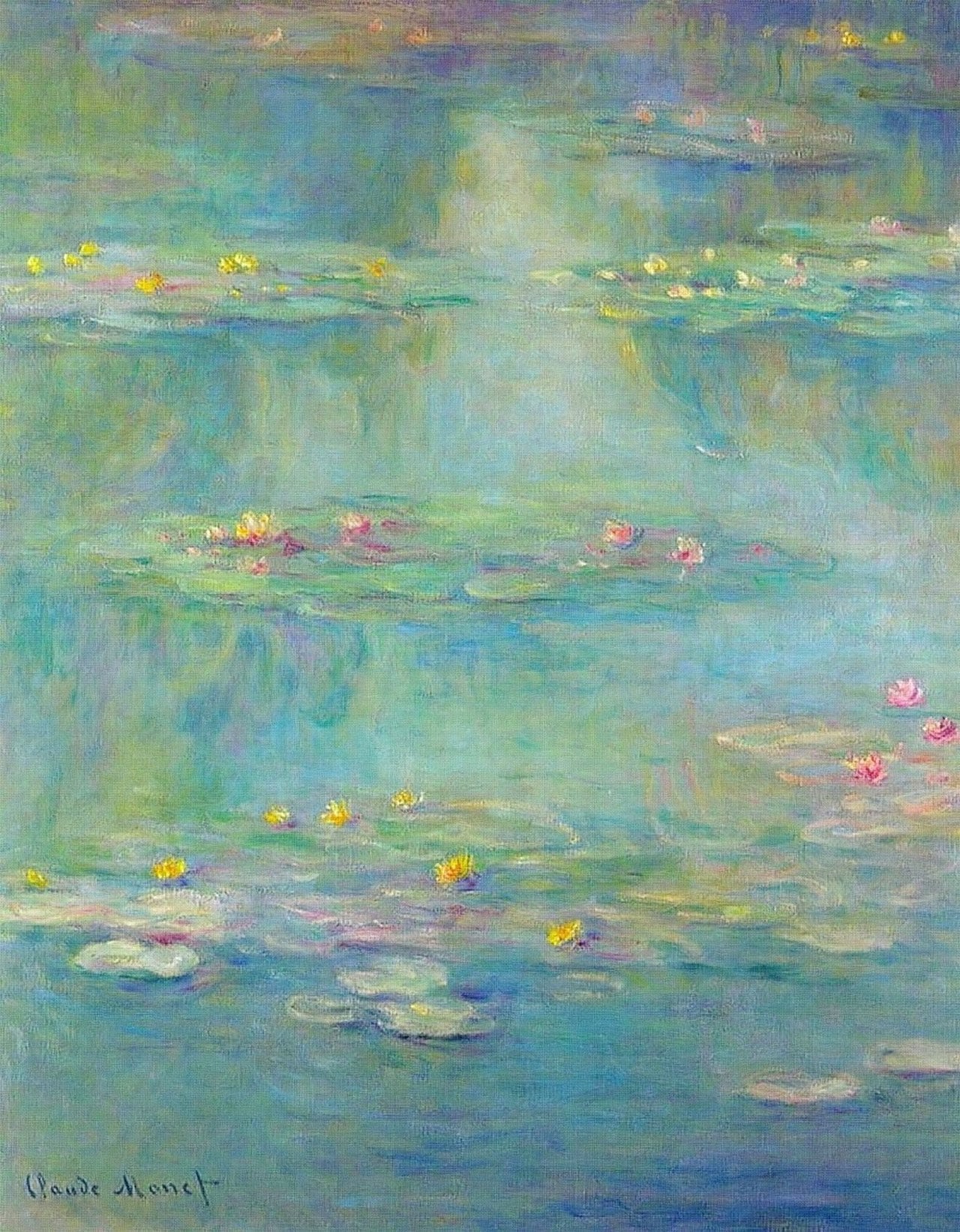 🌸 ดอกบัวสาย – ประมาณปี 1908 – Claude Monet