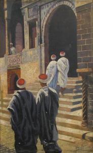 Intérieur de mosquée — Şevket Dağ, vers 1920, huile sur toile