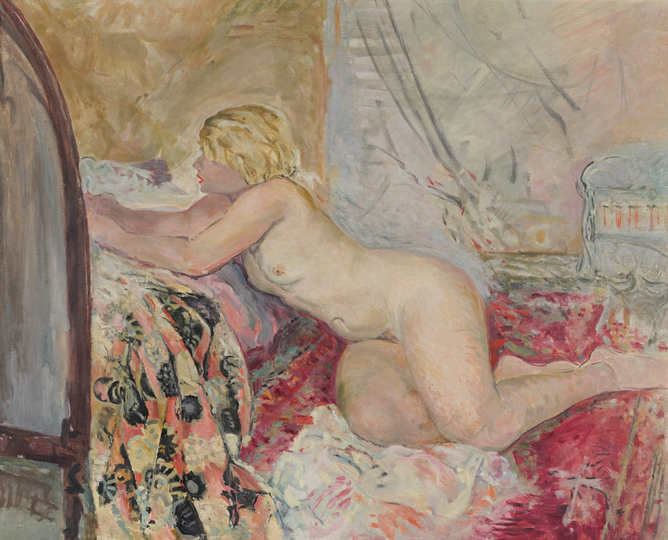 Nu Allongé contre un Lit - Henri Lebasque