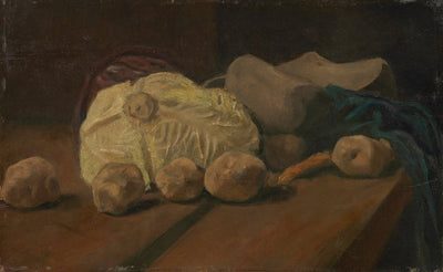 ภาพนิ่งของกะหล่ำปลีและรองเท้าไม้ - Vincent van Gogh