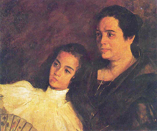 Nena et Tinita — Juan Luna, vers 1890, Huile sur toile