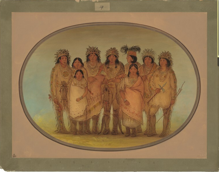 Neuf Indiens Ojibbeway à Londres - George Catlin