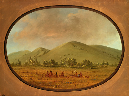 Falaises de Nishnabotana, Haut Missouri - George Catlin