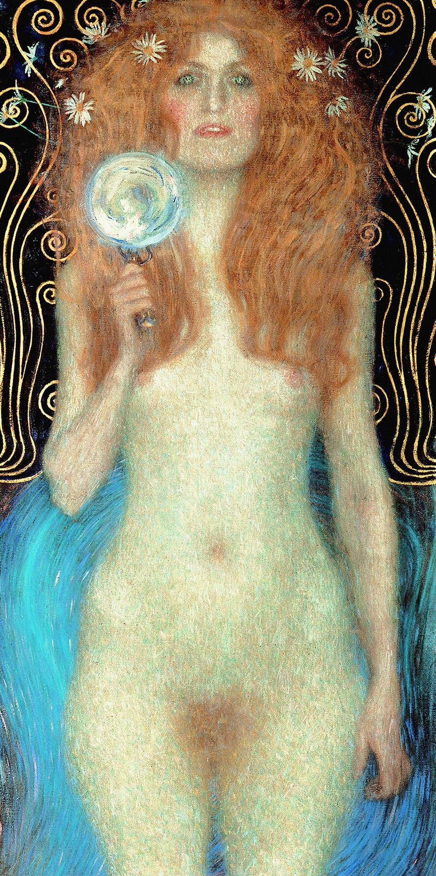 🌟 Nuda Veritas (รายละเอียด) – Gustav Klimt (1899)
